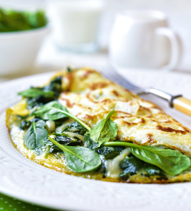 Вдохновляющий омлет со шпинатом для вашего завтрака