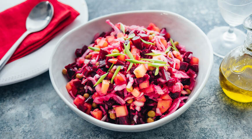 Винегрет с квашеной капустой: быстро и вкусно