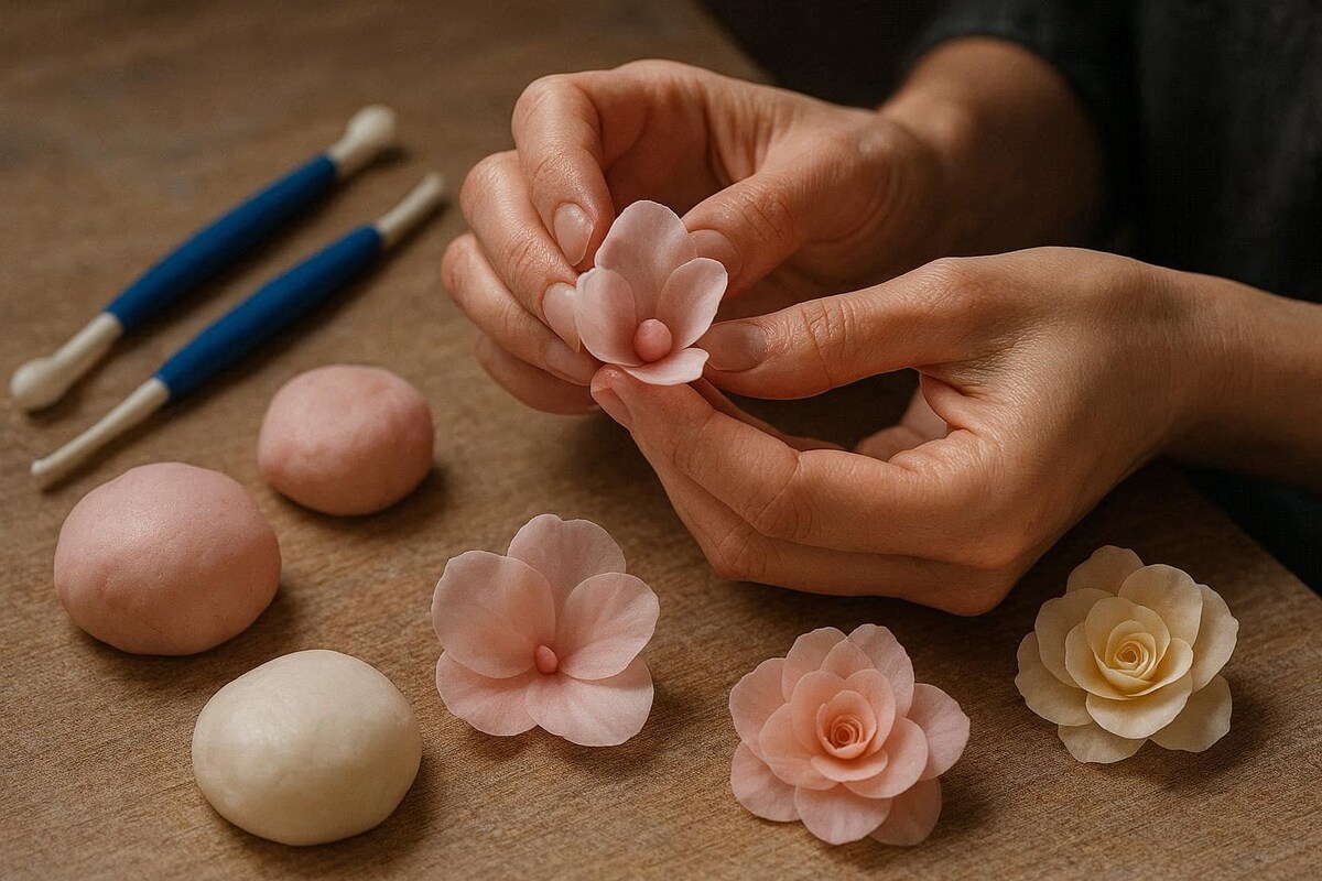 Как создать удивительные цветы из сахарной мастики в домашних условиях