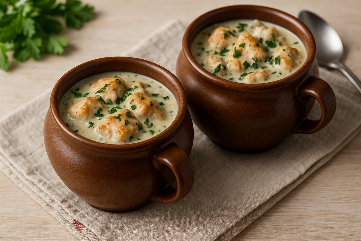 Уютный ужин: курица в сметанном соусе с чесноком и зеленью для домашнего очага