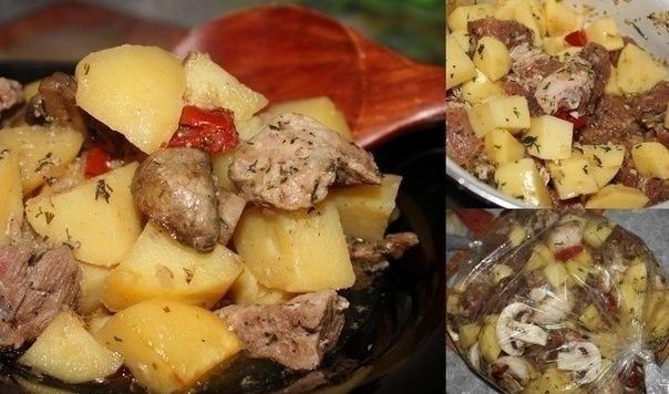 Нежное мясо с картофелем в рукаве: простой рецепт для семьи