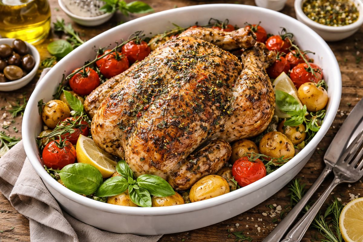 Весенний уют: быстрый ужин из Италии с курицей и коктейлем