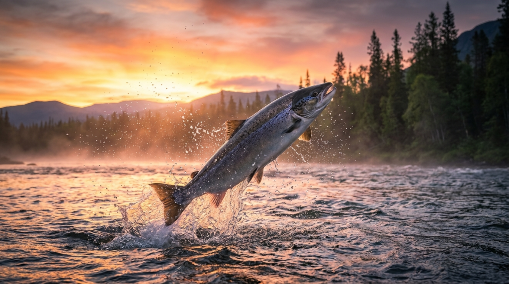 Когда семга активнее всего: утро или вечер?