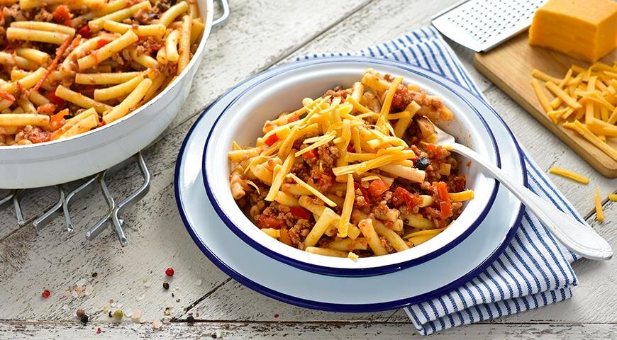 Макароны по-флотски с индейкой: быстрое и полезное блюдо для всей семьи