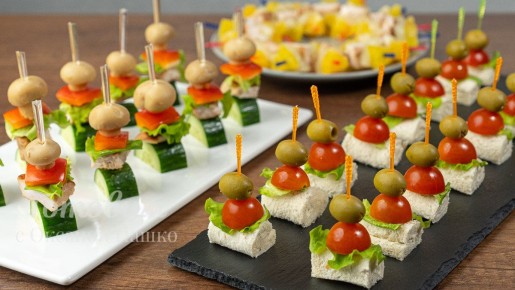 Оригинальные канапе для праздничного стола: три вкусных рецепта