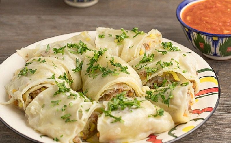 Ханум: быстрые пельмени в рулете для семейного ужина